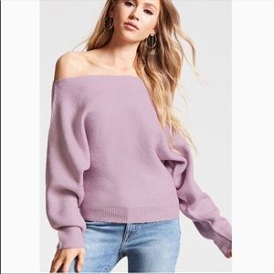 Lavender off shoulder forever 21 sweater